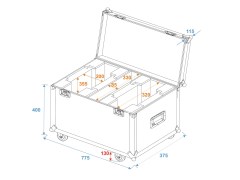 Roadinger Flightcase 2x DMH-75.i/DMH-80/TMH XB-130