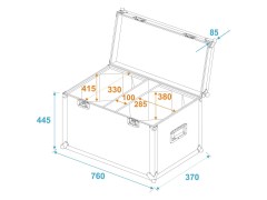 Roadinger Flightcase 2x LED THA-100F/THA-120PC