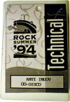 ROCK SUMMER '94 ÖÖDISKO (14.-16. juuli, Kadrioru Tennisehall)