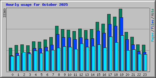 Hourly usage for October 2025