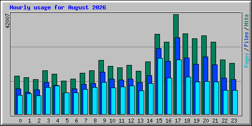 Hourly usage for August 2026